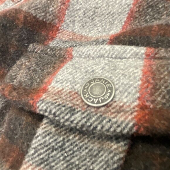 Janie & Jack Sherpa Plaid zip up Bomber Jacket Toddler Size 3/4 brown wool blend - Picture 5 of 14